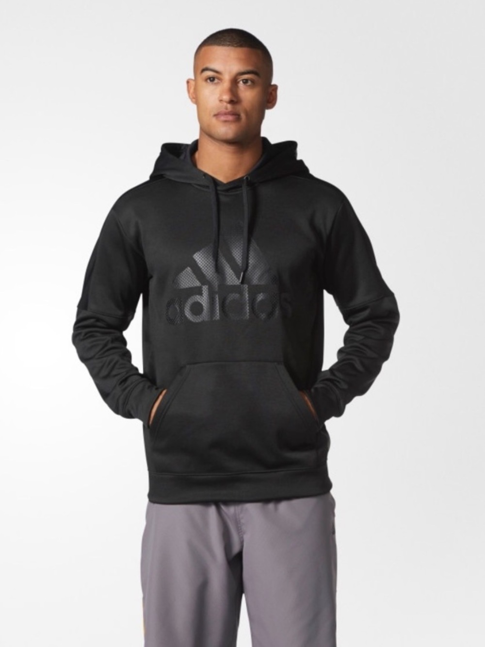 adidas Black Logo Pullover Hoodie
